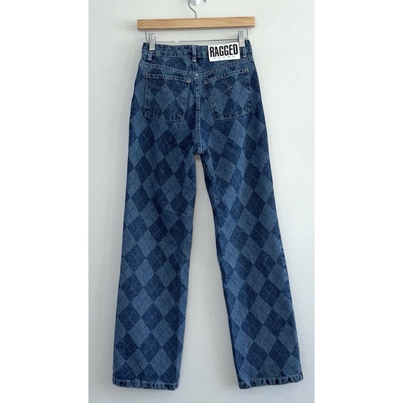 The RAGGED PREIST x Free People Detention Argyle Jeans - Picture 8 of 13
